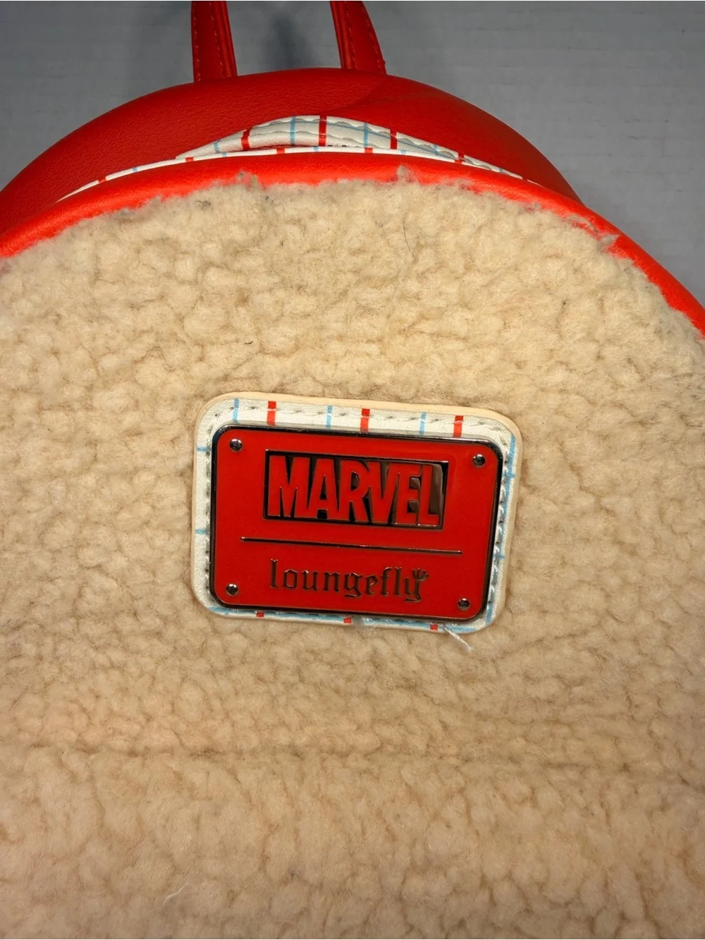 Marvel Loungefly Spider-Man With Great Power Faux Fur Mini Backpack